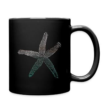 Seestern - Tasse einfarbig - Schwarz - Rechts