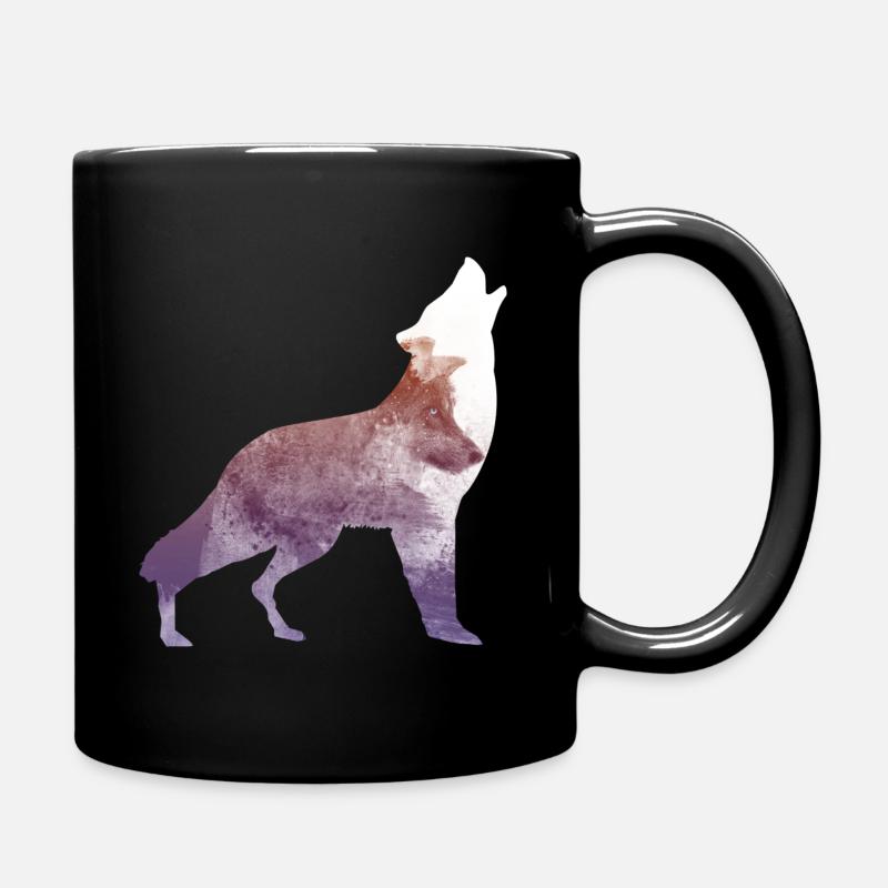 loup - Mug uni - noir