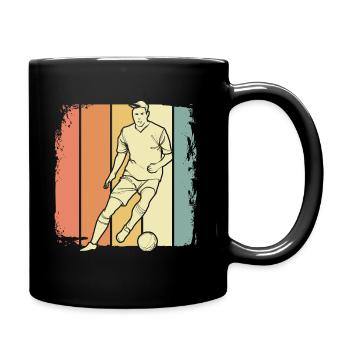 Fußballer - Tasse einfarbig - Schwarz - Rechts