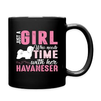 Havanese - Full Colour Mug - black - Right