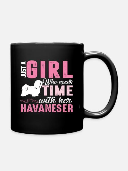 Havaneser - Tasse einfarbig - Schwarz