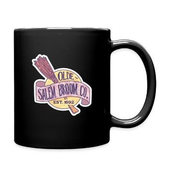 Hexen besen Salem Retro Logo lustiger Spruch - Tasse einfarbig - Schwarz - Rechts