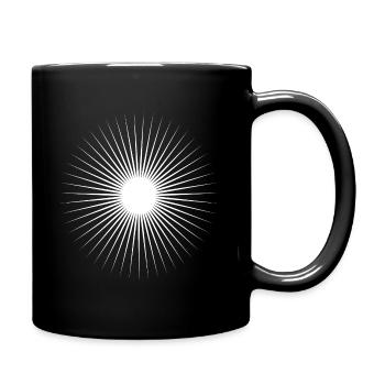 Sonne - Tasse einfarbig - Schwarz - Rechts
