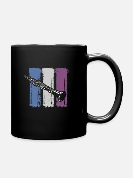 clarinet - Full Colour Mug - black