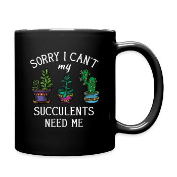 Mes plantes succulentes ont besoin de moi - Mug uni - noir - Droite