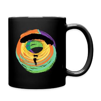 Paraglider Parachute Paragliding Paraglider Painting - Full Colour Mug - black - Right