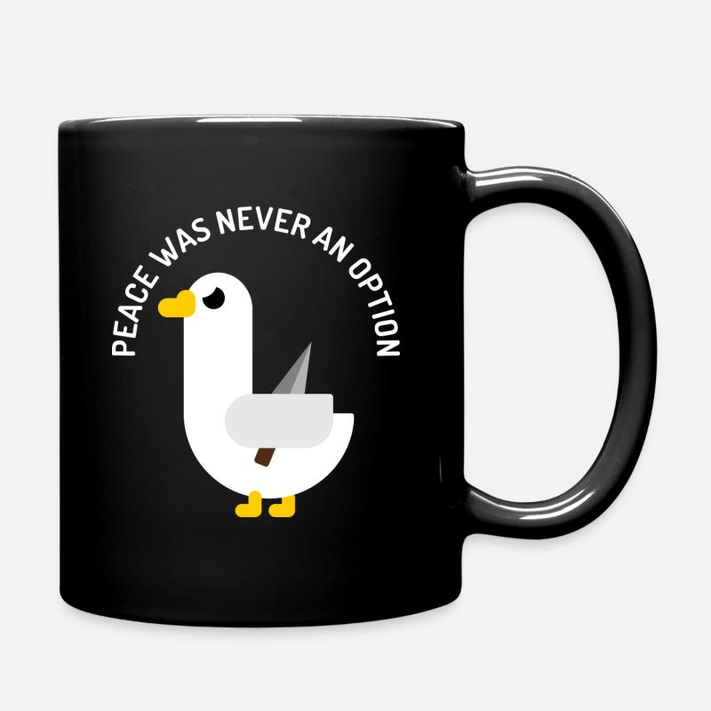 Peace was never an option - Full Colour Mug - black