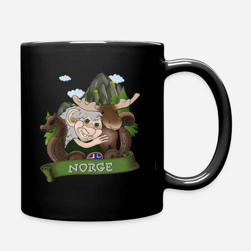 Troll et orignal de Norvège - Mug uni - noir