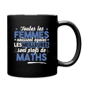 Prof Professeur Maths Métier Humour Cadeau - Mug uni - noir - Droite
