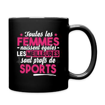 Prof de Sport Professeur Métier Cadeau Humour - Mug uni - noir - Droite