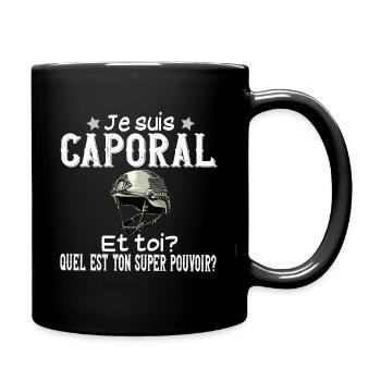 Caporal Militaire Armée Métier Super Pouvoir - Mug uni - noir - Droite