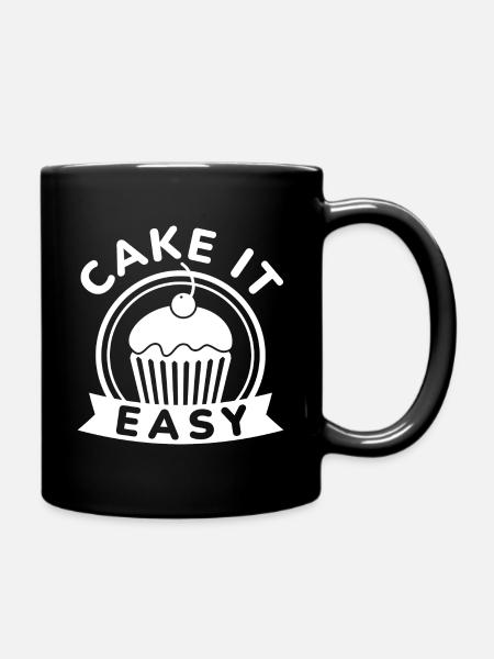 Cake It Easy - Tasse einfarbig - Schwarz