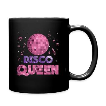 Disco Queen Retro 80s 70s 90s Vintage - Full Colour Mug - black - Right