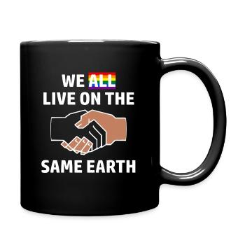 Humanité Tolérance Paix Égalité des droits - Mug uni - noir - Droite