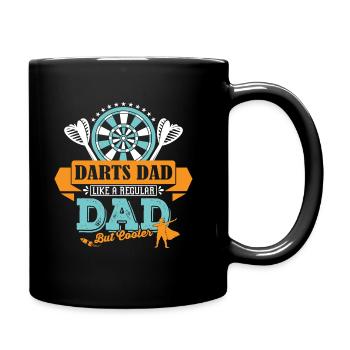 Darts Vater Papa cooler - Tasse einfarbig - Schwarz - Rechts