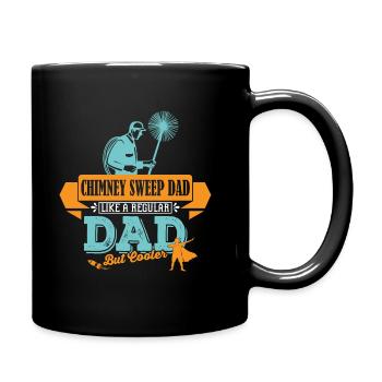 Schornsteinfeger Vater cooler Papa - Tasse einfarbig - Schwarz - Rechts