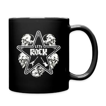 Let's Rock - Tasse einfarbig - Schwarz - Rechts
