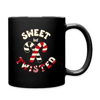 Sweet but Twisted Candy Canes Weihnachten - Tasse einfarbig - Schwarz - Rechts