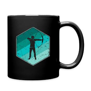 Tir à l’arc Flèche Vintage Archer - Mug uni - noir - Droite