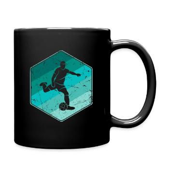 Footballer Retro Football Player Football Player - Full Colour Mug - black - Right