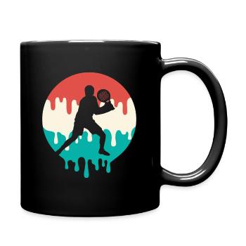 Padel-Tennis Spieler triefend Padelspieler Padel - Tasse einfarbig - Schwarz - Rechts