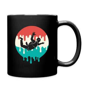 Skydiver Fallschirmspringer Vintage Skydiving - Full Colour Mug - black - Right