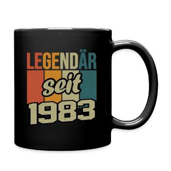 40. Geburtstag Mann Frau 40 Jahre 1983 Deko Lustig - Tasse einfarbig - Schwarz - Rechts