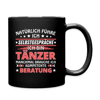 Ich führe Selbstgespräche - Tänzer Edition - Tasse einfarbig - Schwarz - Rechts