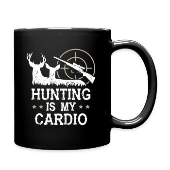La chasse est mon cardio - Mug uni - noir - Droite