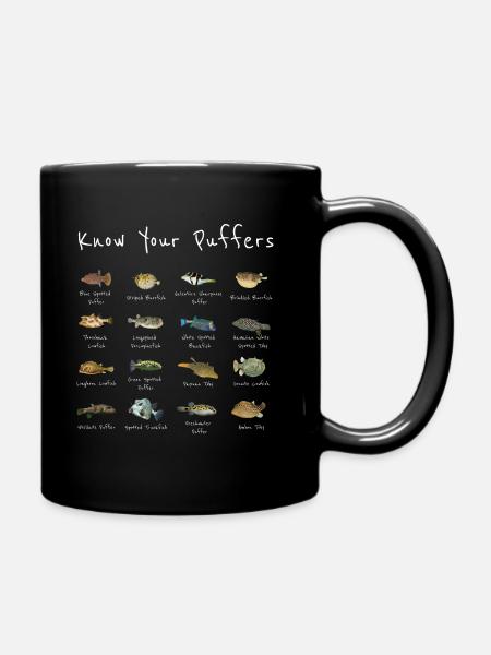 Puffer Fish Species Gift Marine Biology Diving - Mug uni - noir