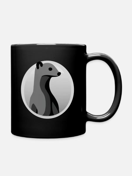 WUNDERSCHÖNES STILISIERTES ERMÄNNCHEN - Tasse einfarbig - Schwarz