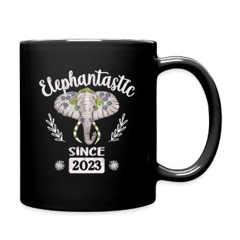 Elephantastic since 2023, elephant head adorned - Full Colour Mug - black - Right