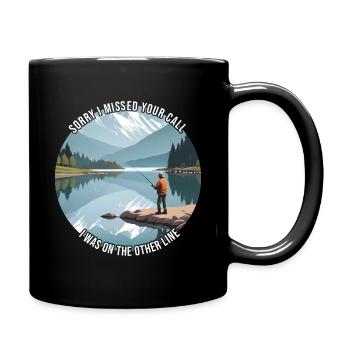 Angler Fishing Fishing - Full Colour Mug - black - Right