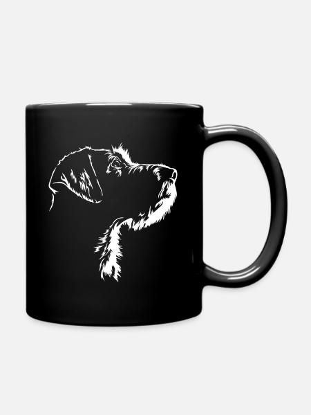 Drahthaar Vizsla Hund Hunde Vischel Wilsigns - Tasse einfarbig - Schwarz