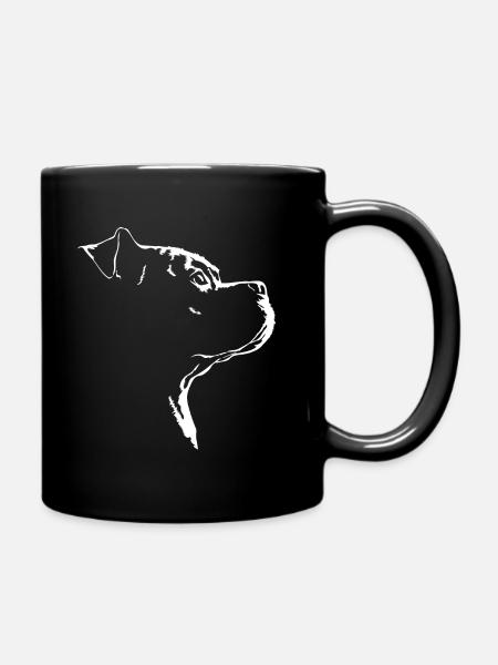 Staffordshire Bullterrier Hunde Hund Wilsigns - Tasse einfarbig - Schwarz