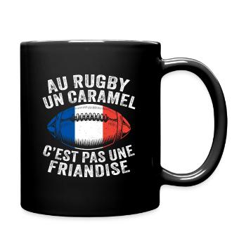 Au Rugby Un Caramel Pas Une Friandise Joueur - Mug uni - noir - Droite