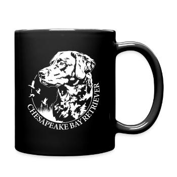 Chesapeake Bay Retriever Portrait Hunde Wilsigns - Tasse einfarbig - Schwarz - Rechts