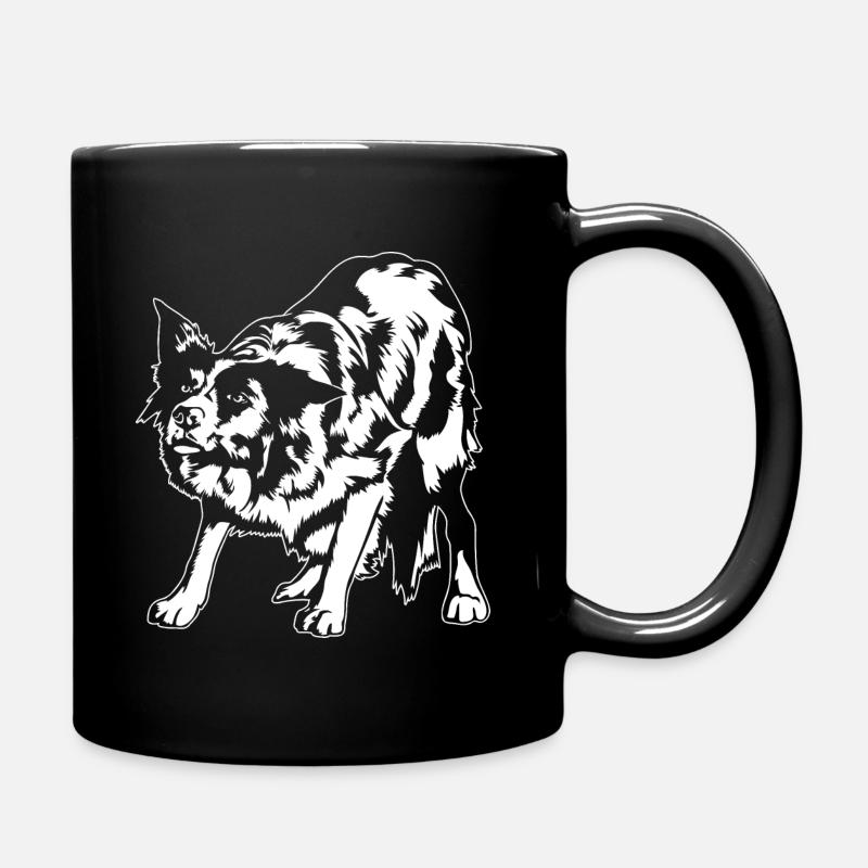 Border Collie Portrait Hunde Hütehunde Wilsigns - Tasse einfarbig - Schwarz