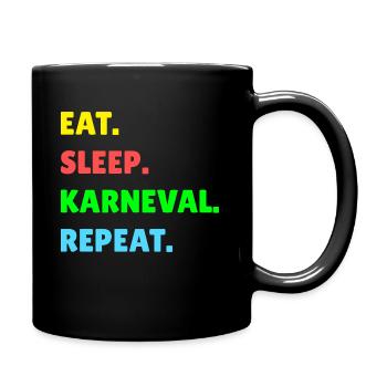 lustige Karneval Sprüche ALAAF - Tasse einfarbig - Schwarz - Rechts