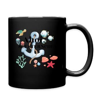 Unterwasser-Abenteuer - Tasse einfarbig - Schwarz - Rechts