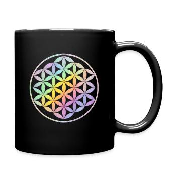 Fleur de vie - Mug uni - noir - Droite