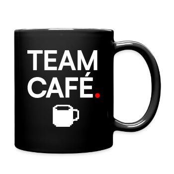 EAM CAFÉ | Minimaler Kaffeehumor - Tasse einfarbig - Schwarz - Rechts