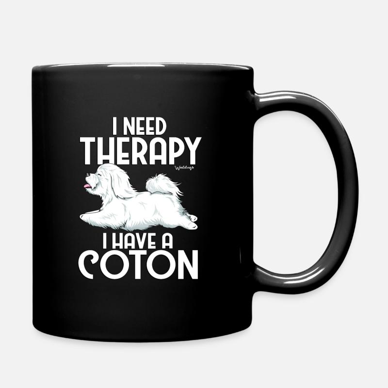 Coton De Tuléar Thérapie02 - Mug uni - noir