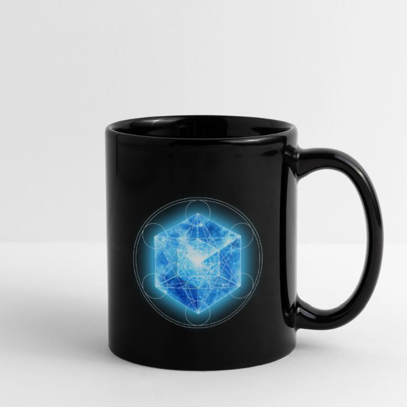 Metatrons Cube with TESSERACT, Hypercube 4D, Mug uni