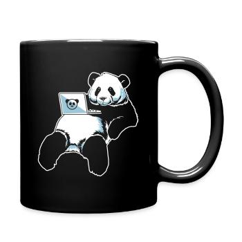 it shirt programmierer panda - Tasse einfarbig - Schwarz - Rechts