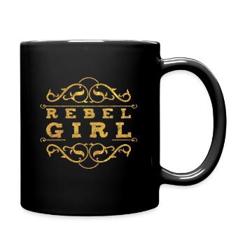 Fille rebelle - Mug uni - noir - Droite