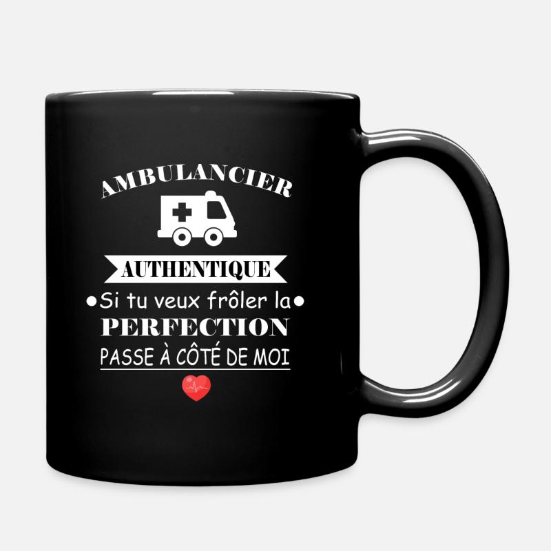Ambulancier authentique t-shirt ambulance cadeau - Mug uni - noir
