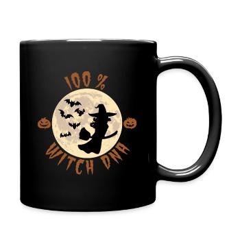 Halloween Hexen DNA Geschenk - Tasse einfarbig - Schwarz - Rechts