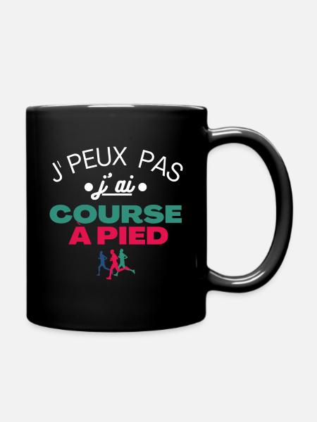 T shirt running humour course à pied cadeau. - Mug uni - noir