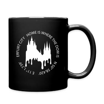 Home is where the Dom is white melt - Tasse einfarbig - Schwarz - Rechts